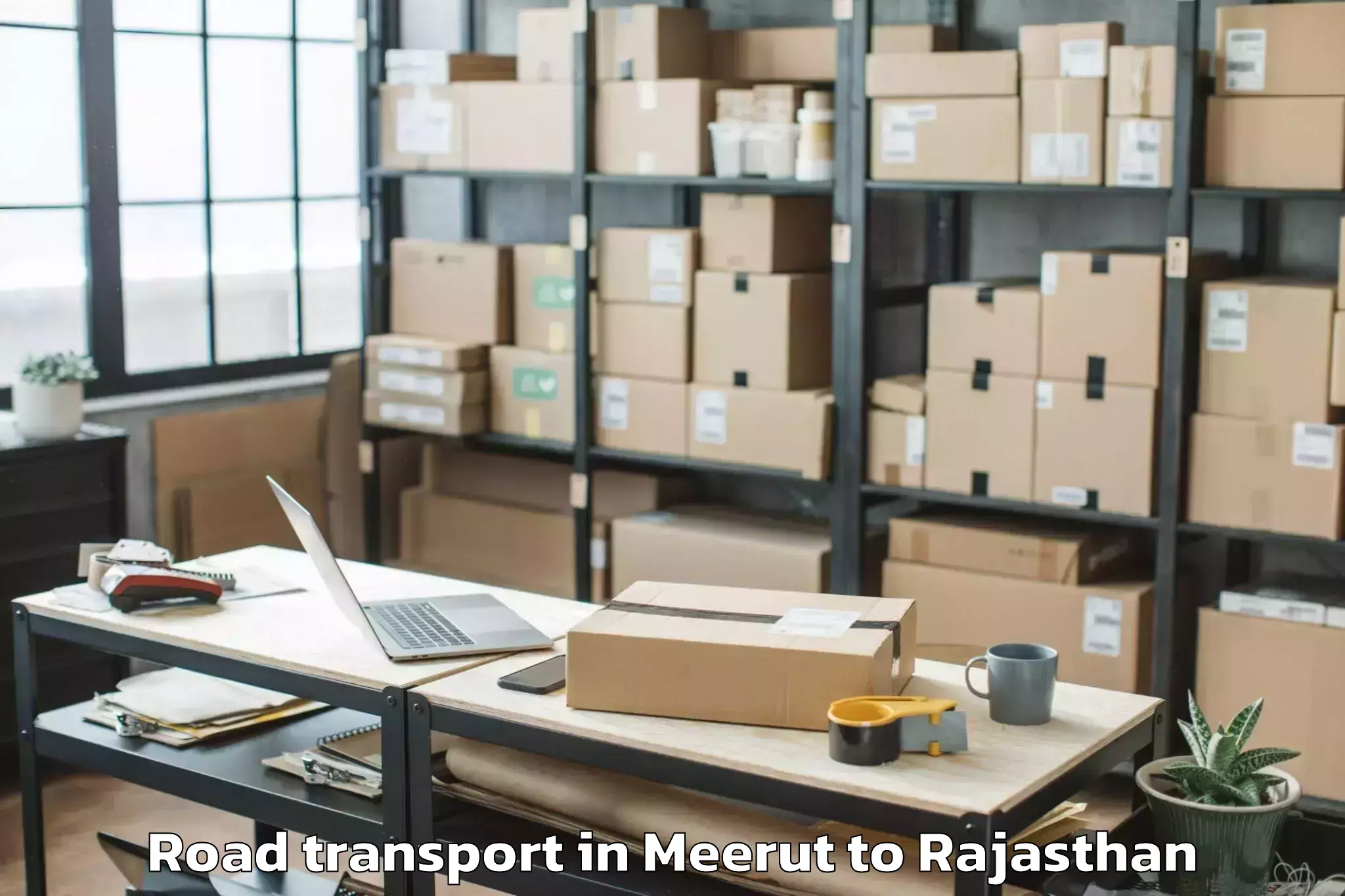 Comprehensive Meerut to Parvatsar Road Transport